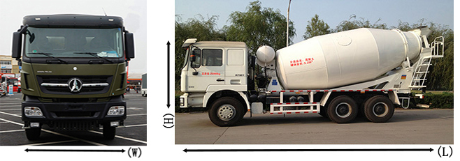 concrete truck dimension