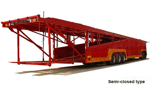 semi-closed type of car transporter