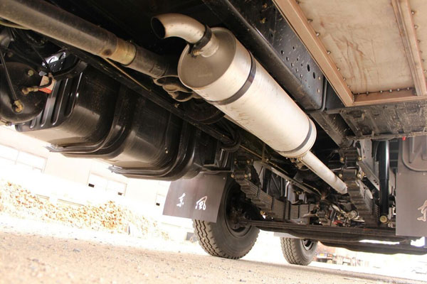 under body of stake truck